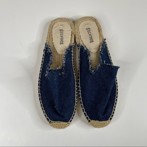 Soludos Denim Espadrille Mules Size 6 - Picture 5 of 8